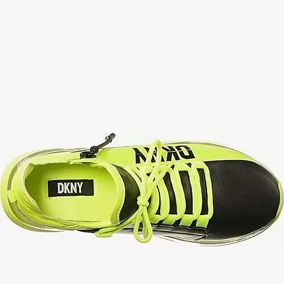 New w/o Box DKNY Tokyo Neon Fashion Lace-Up Zip Sneakers Size 6 - Picture 4 of 8